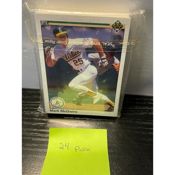 Upper Deck Baseball cards 1990 set of 24 MLB Mark McGwire Jose Canseco - Picture 4 of 4